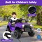 Costway 12V Kids Ride On Truck Car Electric Vehicle Remote with Music & Light Red/Purple